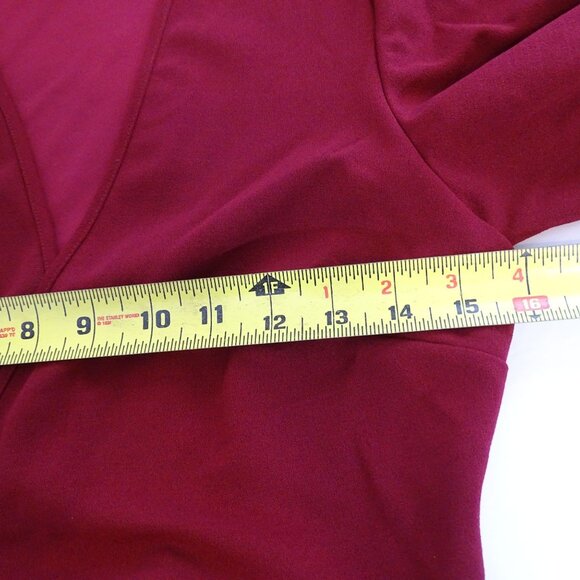 Stylestalker Women Burgundy Red Ruffle Wrap Dress Size S Short Sleeve Party - Picture 10 of 12